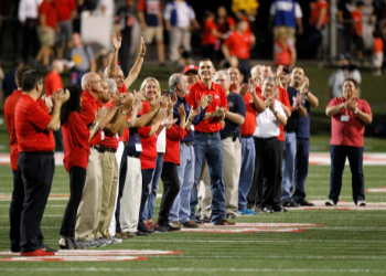 Top Dogs honored on football field