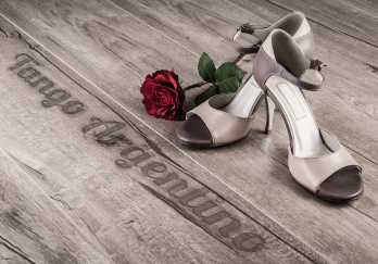tango heels and a rose