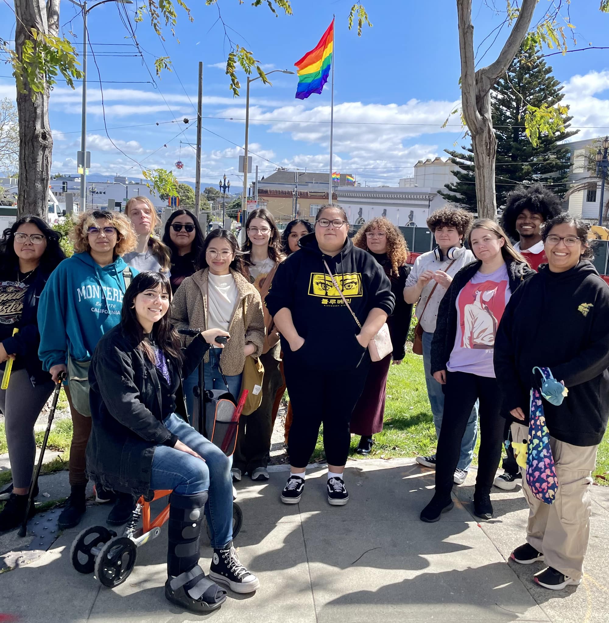 USP and LGBTQ2+ Studies students visit San Francisco and tour the Castro District (2024). 