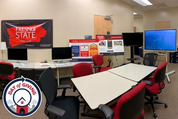 Desks with technology in the Digital Transformation and Innovation DXI Hub