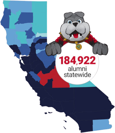 alumni heatmap in california